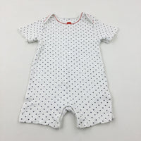 Spotty White Romper - Girls 18-24 Months