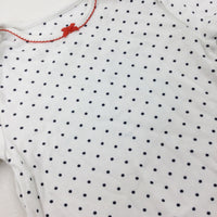 Spotty White Romper - Girls 18-24 Months