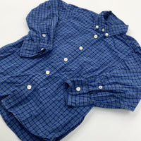 Blue Checked Shirt - Boys 3-4 Years