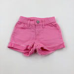 Pink Denim Shorts - Girls 18-24 Months