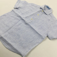 Blue Striped Shirt - Boys 3-4 Years