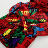 Marvel Superheroes Red Fluffy Dressing Gown - Boys 2-3 Years