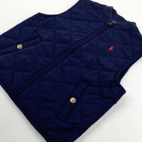 Ralph Lauren Motif Padded Navy Gilet - Boys 3-4 Years