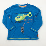 'Baker' Helicopter Blue Long Sleeve Top - Boys 2-3 Years