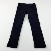 Black Denim Jeans With Adjustable Waist - Boys 9-10 Years