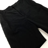 Black School Shorts With Adjustable Waist - Boys 10-11 Years