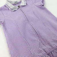 Lilac Gingham School Dress - Girls 6-7 Years