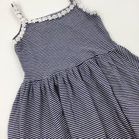 Navy Striped Dress - Girls 2-3 Years