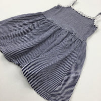 Navy Striped Dress - Girls 2-3 Years