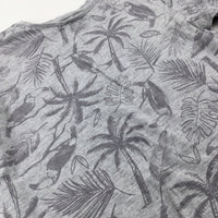 Parrots & Palm Trees Grey T-Shirt - Boys 11-12 Years