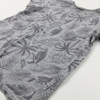 Parrots & Palm Trees Grey T-Shirt - Boys 11-12 Years