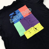 Legend' Colourblock Black T-Shirt - Boys 11-12 Years