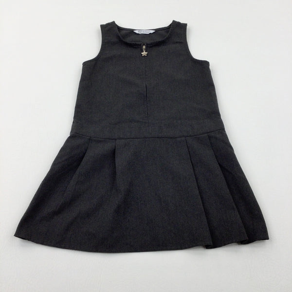 Grey School Pinafore Dress - Girls 5-6 Years