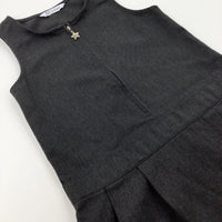 Grey School Pinafore Dress - Girls 5-6 Years