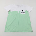 'LA Vibes' Green & White T-Shirt - Boys 11-12 Years