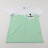 'LA Vibes' Green & White T-Shirt - Boys 11-12 Years