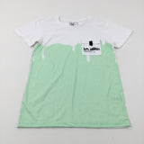 'LA Vibes' Green & White T-Shirt - Boys 11-12 Years