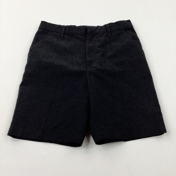 Charcoal Grey School Shorts With Adjustable Waist - Boys 8-9 Years