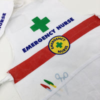 'Emergency Nurse' White Apron & Hat Costume - Girls/Boys 2-3 Years