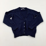 Navy School Knitted Cardigan - Girls 4-5 Years