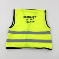 Grandad's Little Helper' Neon Yellow Builders Vest Costume - Girls/Boys 4-5 Years