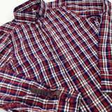 Navy & Red Checked Long Sleeve Shirt - Boys 9-10 Years