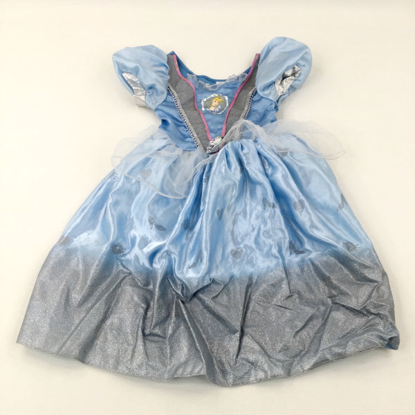 Cinderella Sequinned Glittery Blue Dress Costume - Girls 3-4 Years