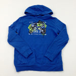 'Level Up' Game Controller Blue Hoodie - Boys 9-10 Years