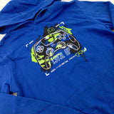 'Level Up' Game Controller Blue Hoodie - Boys 9-10 Years