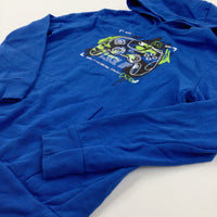 'Level Up' Game Controller Blue Hoodie - Boys 9-10 Years