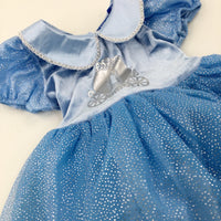 Cinderella Sparkly Blue Dress Costume - Girls 12-18 Months