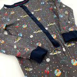 Stars & Planets Charcoal Grey Onesie - Boys 9-10 Years