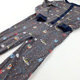 Stars & Planets Charcoal Grey Onesie - Boys 9-10 Years