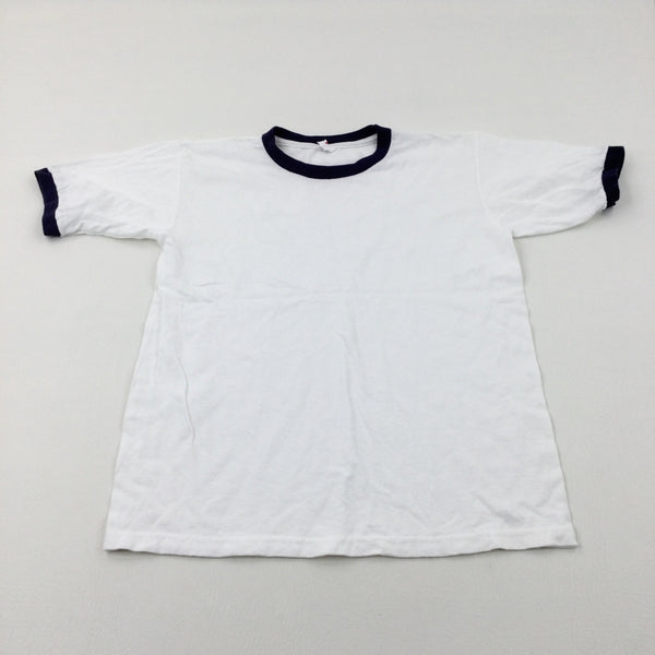 **NEW** White Cotton T-Shirt - Boys 10-11 Years