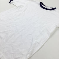 **NEW** White Cotton T-Shirt - Boys 10-11 Years