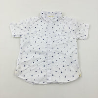 Boats White Shirt - Boys 4-5 Years