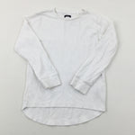 White Long Sleeve Top - Boys 5-6 Years