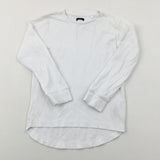 White Long Sleeve Top - Boys 5-6 Years