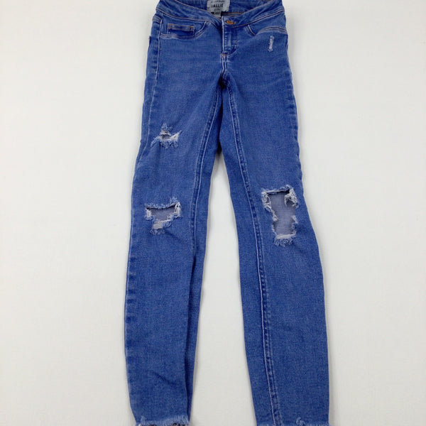 Distressed Light Blue Denim Jeans - Girls 11-12 Years