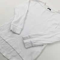 White Long Sleeve Top - Boys 5-6 Years