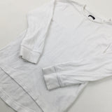 White Long Sleeve Top - Boys 5-6 Years