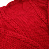 Red Knitted Jumper - Boys 5-6 Years