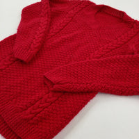 Red Knitted Jumper - Boys 5-6 Years