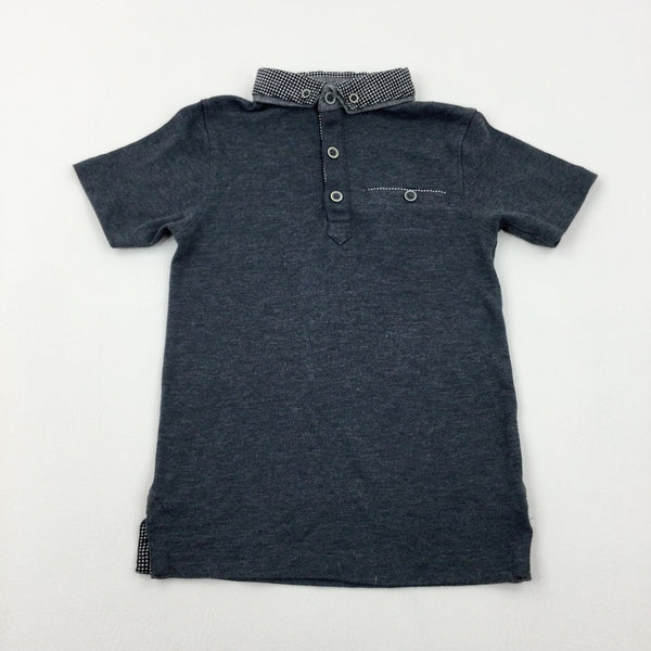 Charcoal Grey Polo Shirt - Boys 5-6 Years