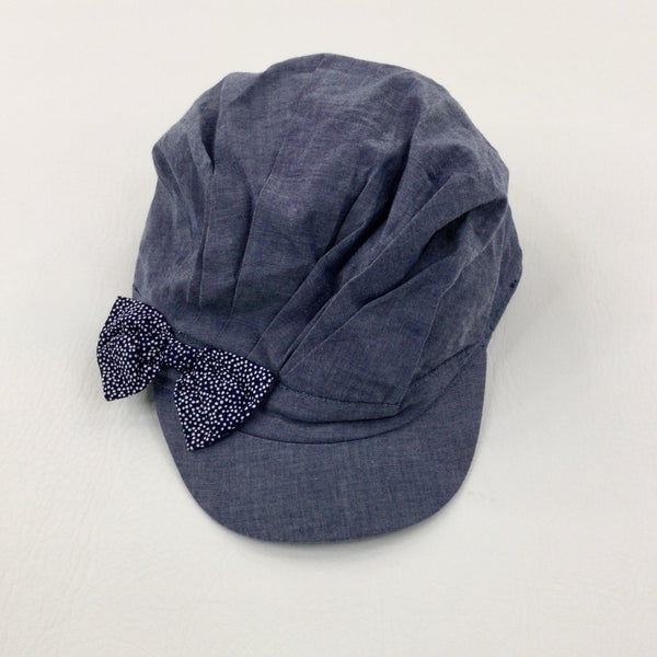 Bow Blue Hat - Girls 5-6 Years