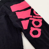 'Adidas' Black Sports Leggings - Girls 14-15 Years