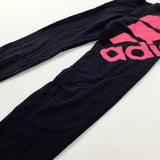 'Adidas' Black Sports Leggings - Girls 14-15 Years