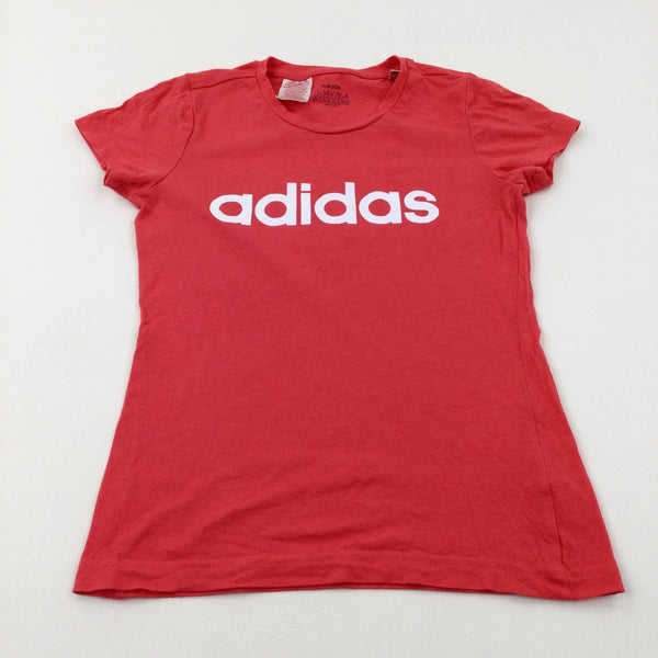 'Adidas' Coral Pink T-Shirt - Girls 14-15 Years