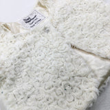 Sparkly Cream Fluffy Shrug Cardigan - Girls 5-6 Years