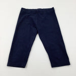 Navy Cropped Leggings - Girls 11-12 Years